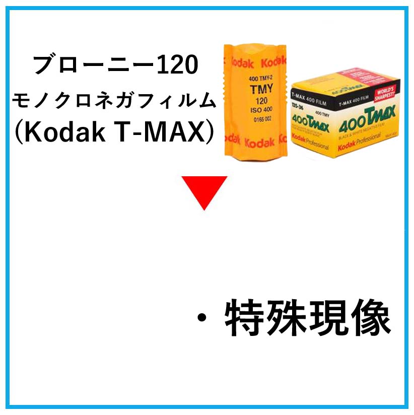訳あり】 モノクロネガフィルム現像 Bamp;W ブローニー120 富士フイルム FUJIFILM ミクロファイン使用 